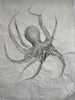 Black ink Diving Octopus54 x 36 Original  Print