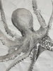 Black ink Diving Octopus54 x 36 Original  Print