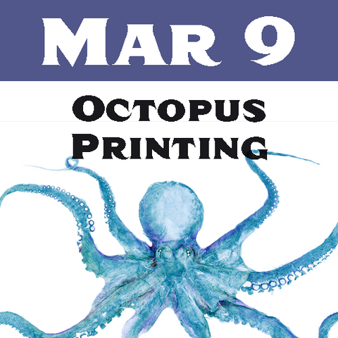 Mar 9th Fish print Class- Octopus