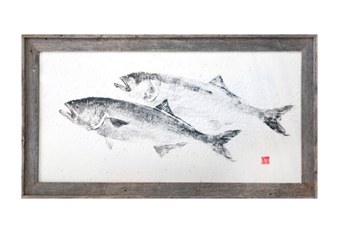 Double Bluefish Original Print