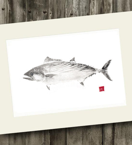 11 x 14 Bonito Gyotaku Archival Print