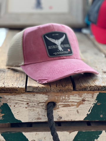 Distressed Nantucket Red Tuna Patch Trucker Hat-