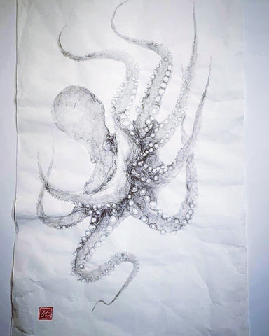 Original swimming octopus