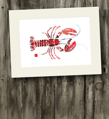 14 x11 Lobster Gyotaku Archival Print