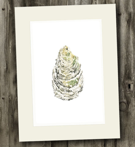 11 x 14 Oyster Gyotaku Archival Print
