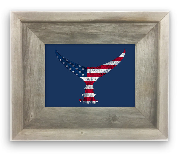 Small Framed American flag Tuna tail – fishedimpressions