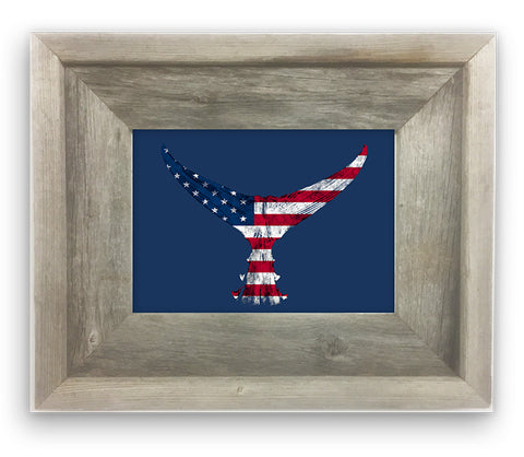 Small Framed American flag Tuna tail