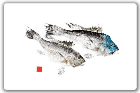 Black Seabass pair Placemat