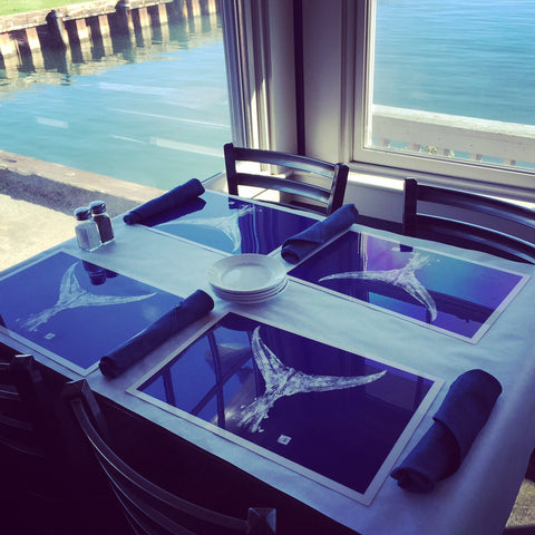 Fish print placemats