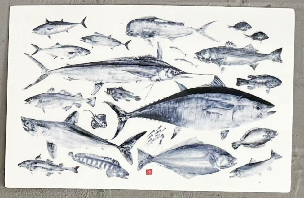 Fish of North Atlantic placemat - fishedimpressions