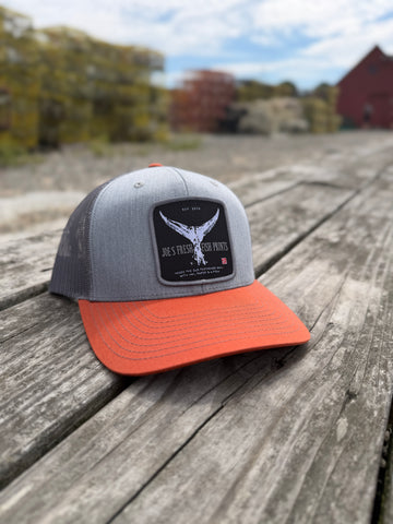 Orange / gray Tuna Tail Trucker Hat-