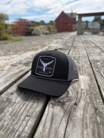Black / gray rope Tuna Tail Trucker Hat-