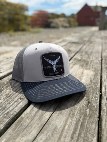 Navy/ gray Tuna Tail Trucker Hat-