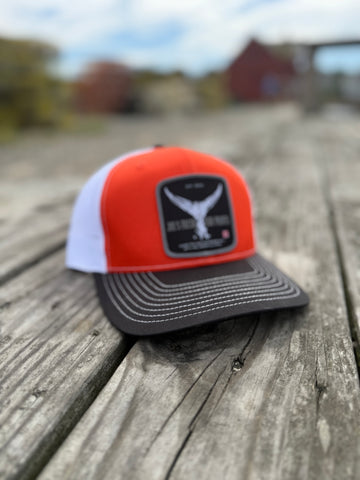 Black/ orange  Tuna Tail Trucker Hat-