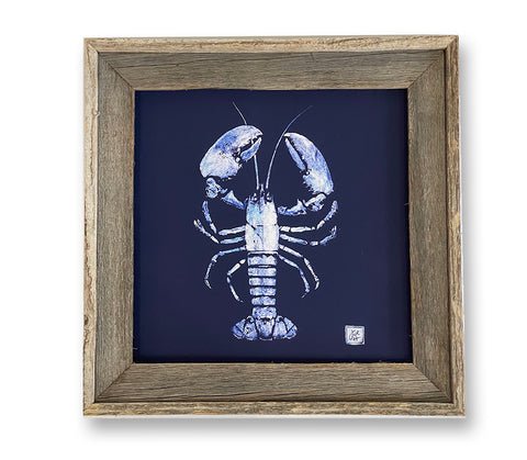 14 x 14 Lobster on blue