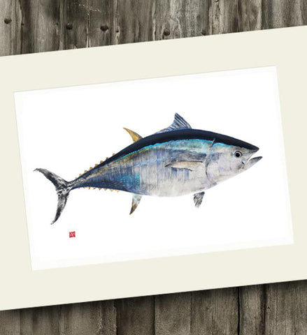 11 x 14 Bluefin Tuna Gyotaku Archival Print