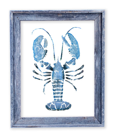26 x 22 framed blue lobster