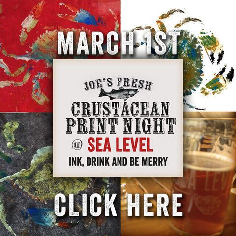 March 1st Fish Print Night at Sea Level