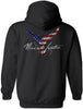 Wicked Boston  60/40 Tuna tail Hoodie- Fished impressions logo on front